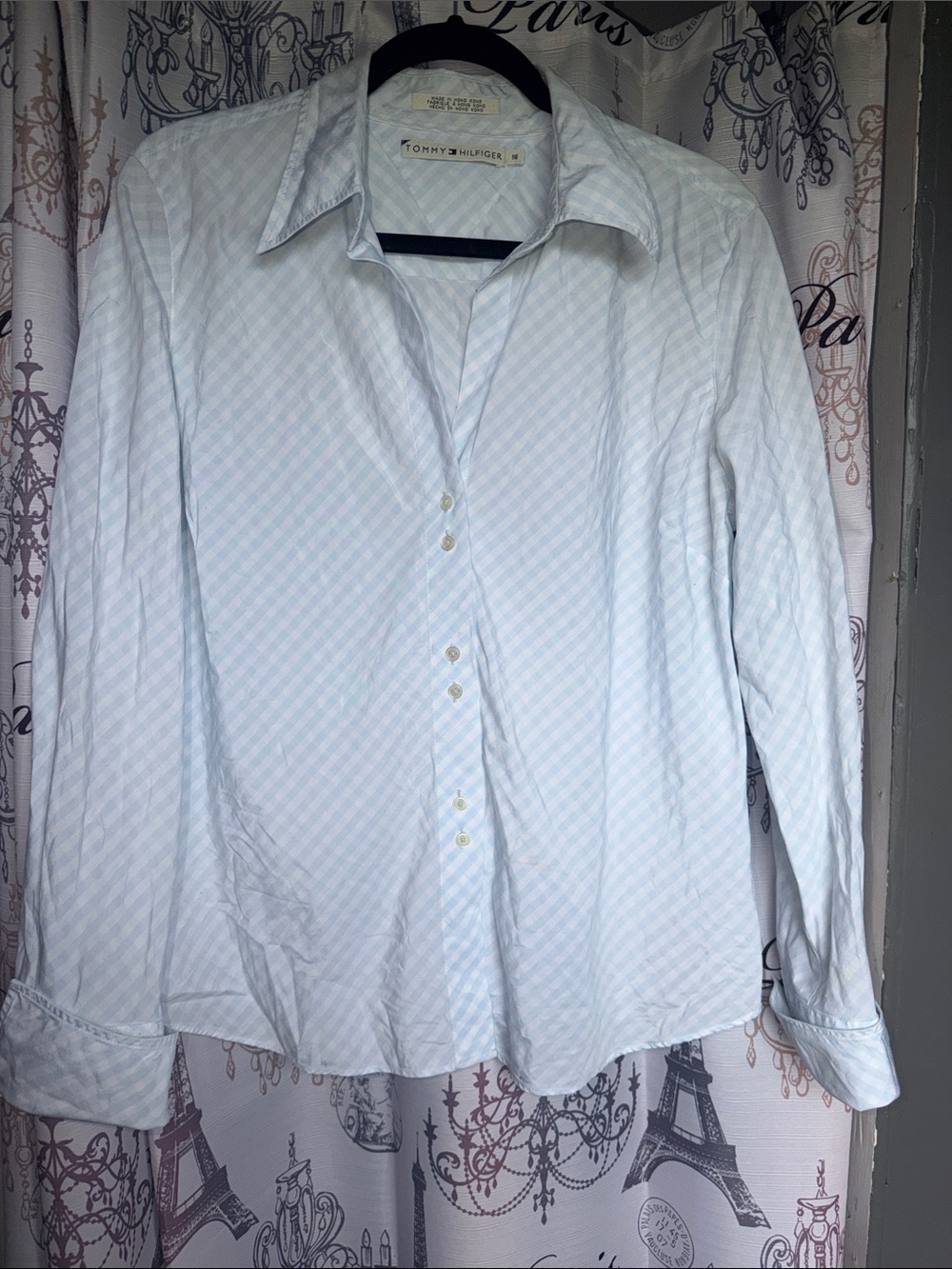 Tommy Hilfiger Light Blue Checked Button-Down Shirt